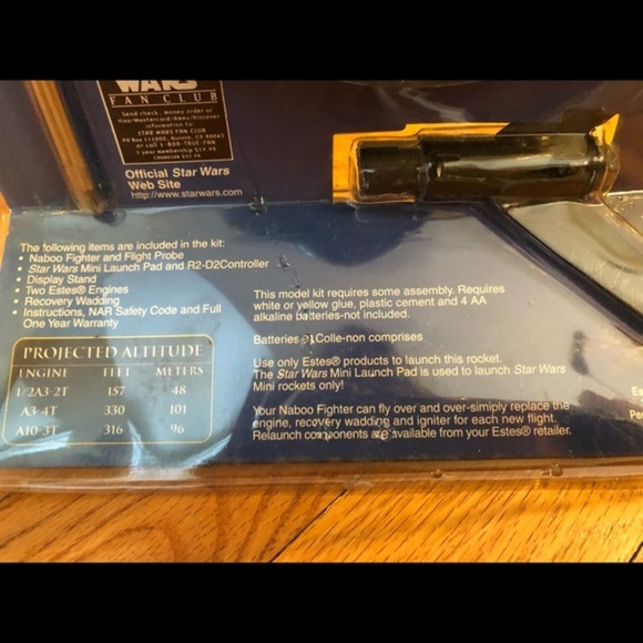 Estes Naboo Fighter Star Wars Episode 1 Rocket NIB - Picture 7 of 8